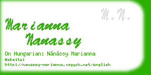 marianna nanassy business card