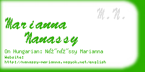 marianna nanassy business card